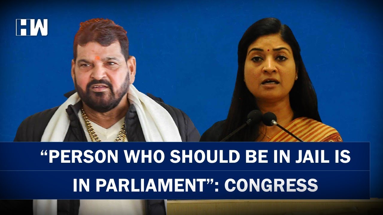 "Person who should be in jail is in parliament": Congress| Alka Lamba| BrijBhushan| Wrestler Protest