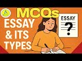 “Essays & Their Types MCQs | Narrative, Descriptive, Expository & Argumentative Essay Guide”