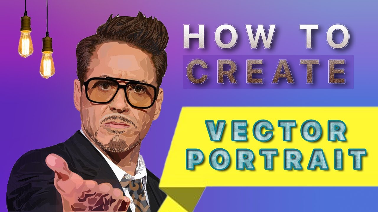 How To Create Vector Portrait In Adobe Illustrator [Time Lapse] - YouTube