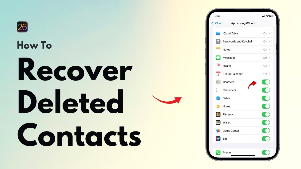 How To Recover Deleted Contacts On iPhone | Restore Deleted Contacts