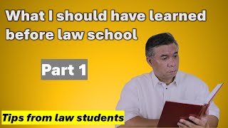 Things I should have learned before law school (part 1)