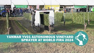 Yanmar YV01 autonomous vineyard sprayer at World FIRA 2024