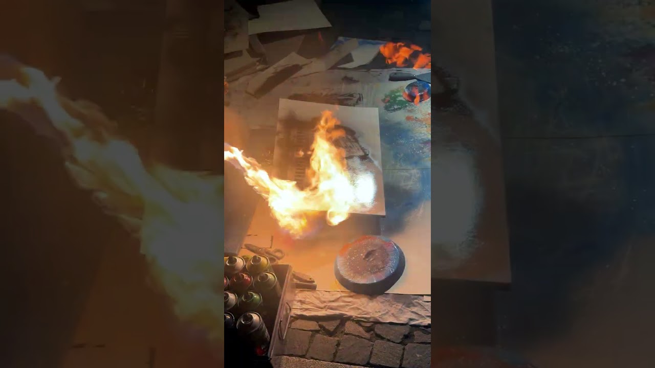 Monochromatic Spray Art: The Complete Process