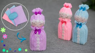 Very simple!Scented dolls made from soap and napkins/towelsQuick gifts DIY