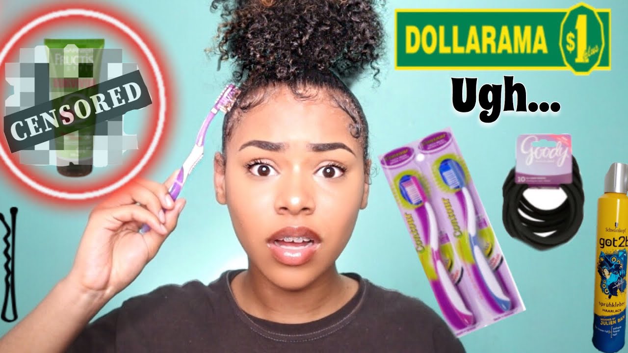 SLICKING MY HAIR WITH DOLLAR STORE HAIR PRODUCTS YouTube