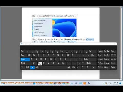 Access/Open Power User Menu on Windows 11