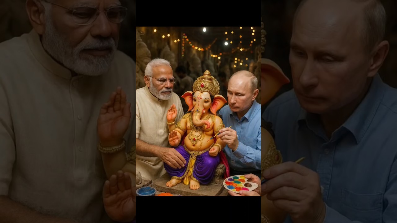 Modi Ji & Putin Make Ganesh Idol in Mumbai 🎉🙏 | Ganesh Chaturthi 2025 Special