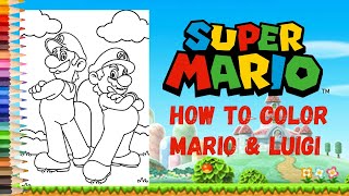 How to Color Super Mario for Kids - Fun Coloring Tutorial