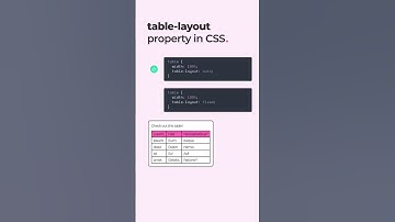 🖥️ Master the Table-Layout Property in CSS3: Design Like a Pro! 🎨✨||#shortvideo #shorts #ai #fyp #js