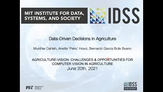 Invited Talk 1: Data-Driven Decisions in Agriculture (MIT)