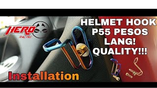 HELMET HOOK FOR MOTORCYCLE | HOOK | UNIVERSAL | PANO MAGINSTALL NG HOOK SA MOTOR | NMAX |SHEEPVLOGS