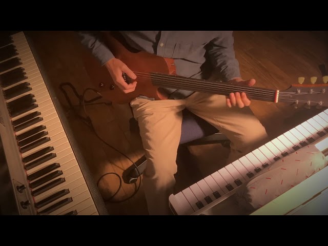Fretless guitar loop improvisation #shorts