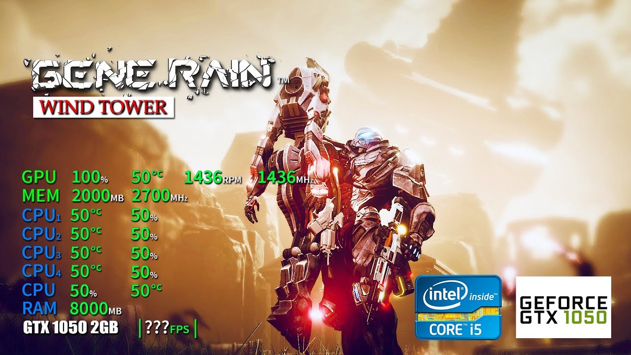 Gene Rain: Wind Tower | GTX 1050 2GB + i5-2310 + 12GB RAM - YouTube