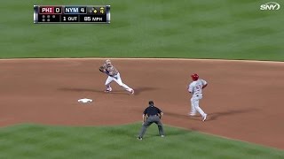 PHI@NYM: Murphy initiates double play