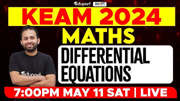 KEAM 2024 - Maths | Differential Equations | Eduport KEAM