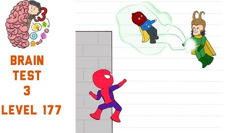 Brain Test 3 Level 177 Loki is sucking the power of the gems Walkthrough