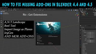 Famous HOW TO FIX MISSING ADD-ONS In Blender 4.4 and 4.5  Of line without Get Extensios Net Worth