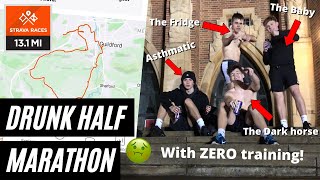 We ran a HALF MARATHON whilst drinking a PINT at every mile with ZERO training *Hard challenge*