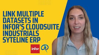 How to link multiple datasets in Infor's Cloudsuite Industrial Syteline ERP (CSI) Dataviews screenshot 1