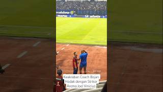 Moment keakraban Coach Bojan Hodak dengan Striker Arema Joel Vinicius