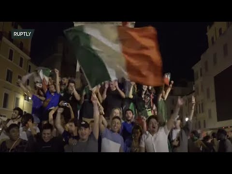LIVE: Italian fans celebrate in Rome following Euro 2020 triumph