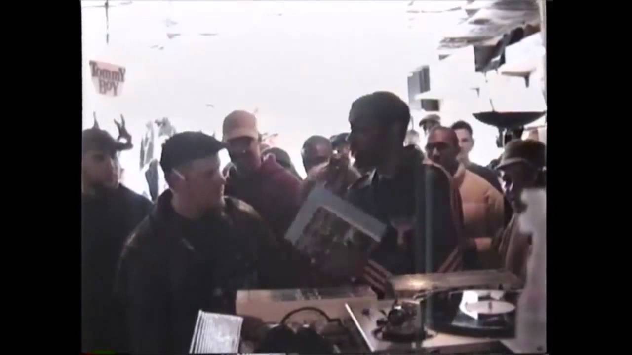 Indelible MC's (Co Flow, Juggaknots & J-Treds) at Fat Beats 1997