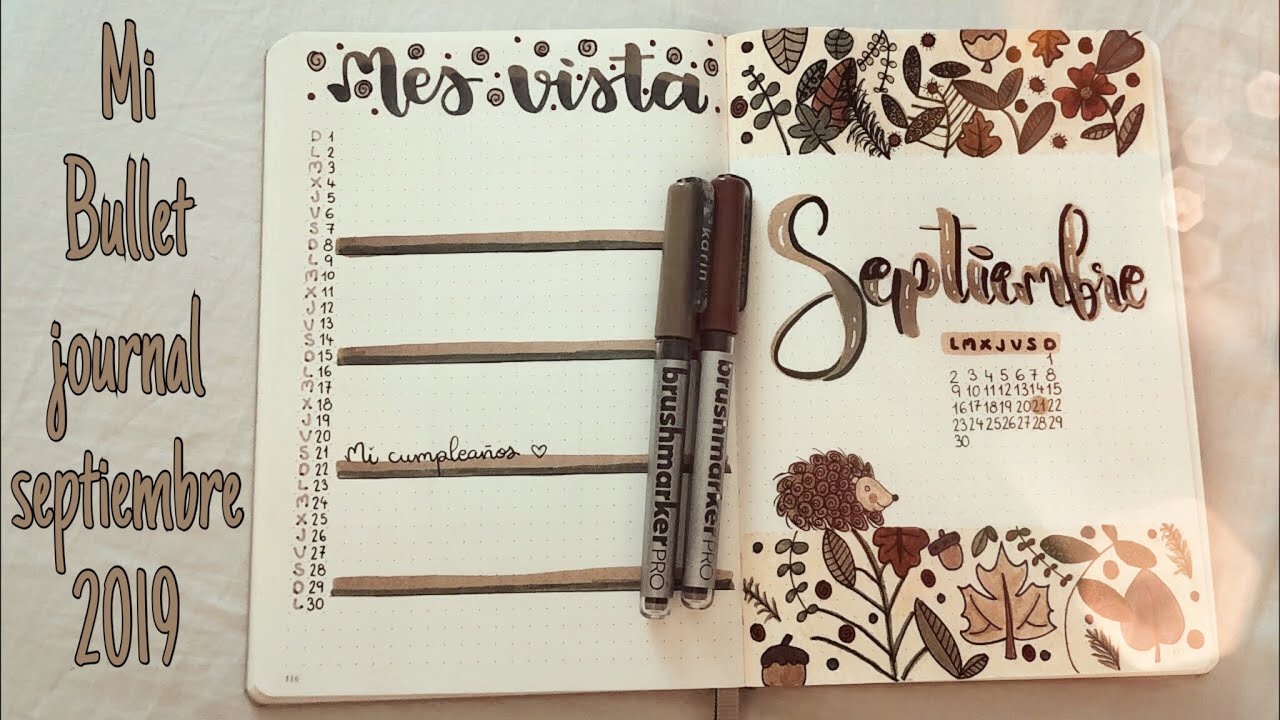 Mi bullet journal septiembre 2019 bujo index