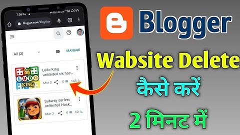 How to Delete Blogger Wabsite / Blogger Website Delete Permanently 2023 / delete blogger website