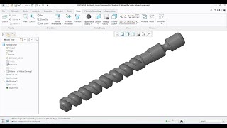 How to draw  DRILL BIT  in 3D using Creo #creo basic tools # Creo parametric.