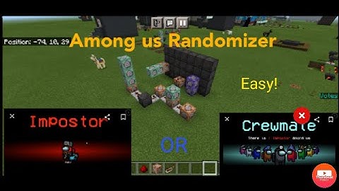 How to make A among us randomizer in Minecraft (easy)