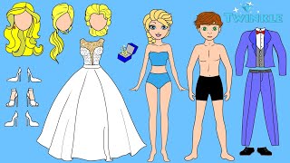 PAPER DOLLS WEDDING DAY BRIDE AND GROOM DRESSUP GAME screenshot 3