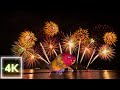 4K Dragon Parade in Krakow - Pyrotechnic show on the Vistula River - Laser show - Fireworks show