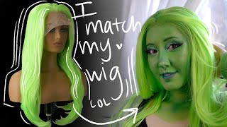 Did I Really paint myself green to promo a wig? yes.
