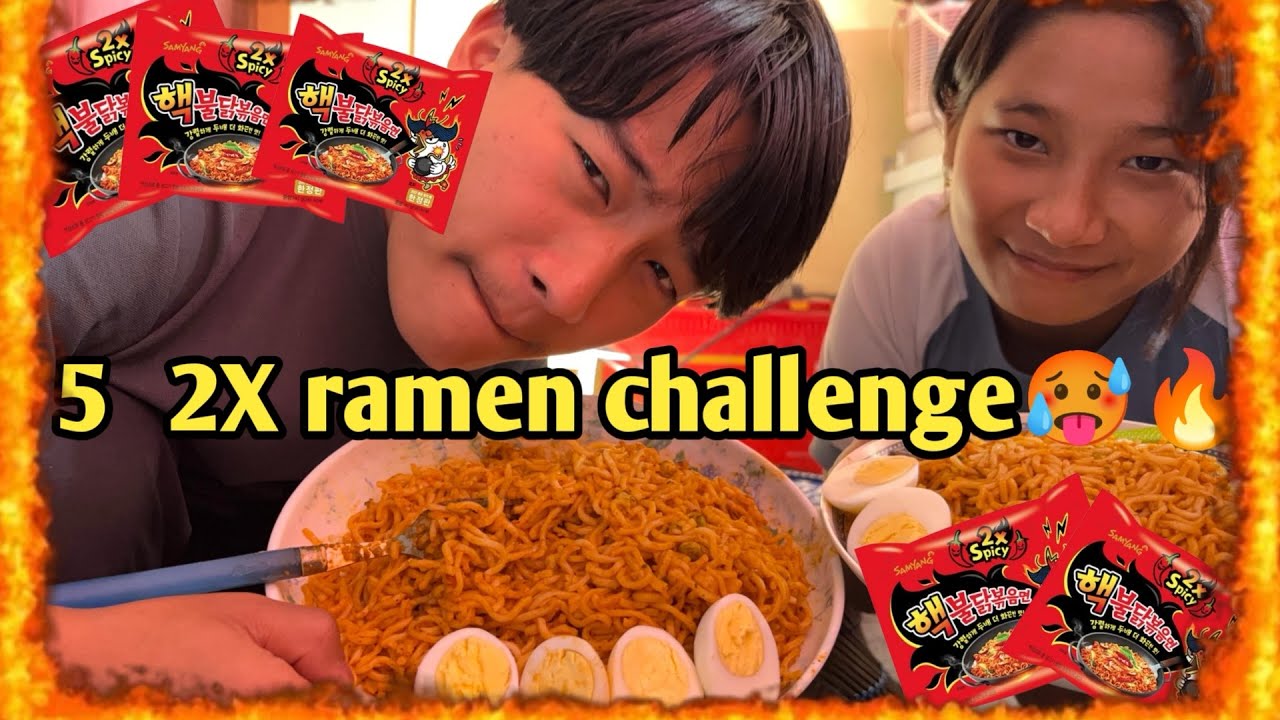 2X Ramen challenge🔥🥵|| EXTREME ||