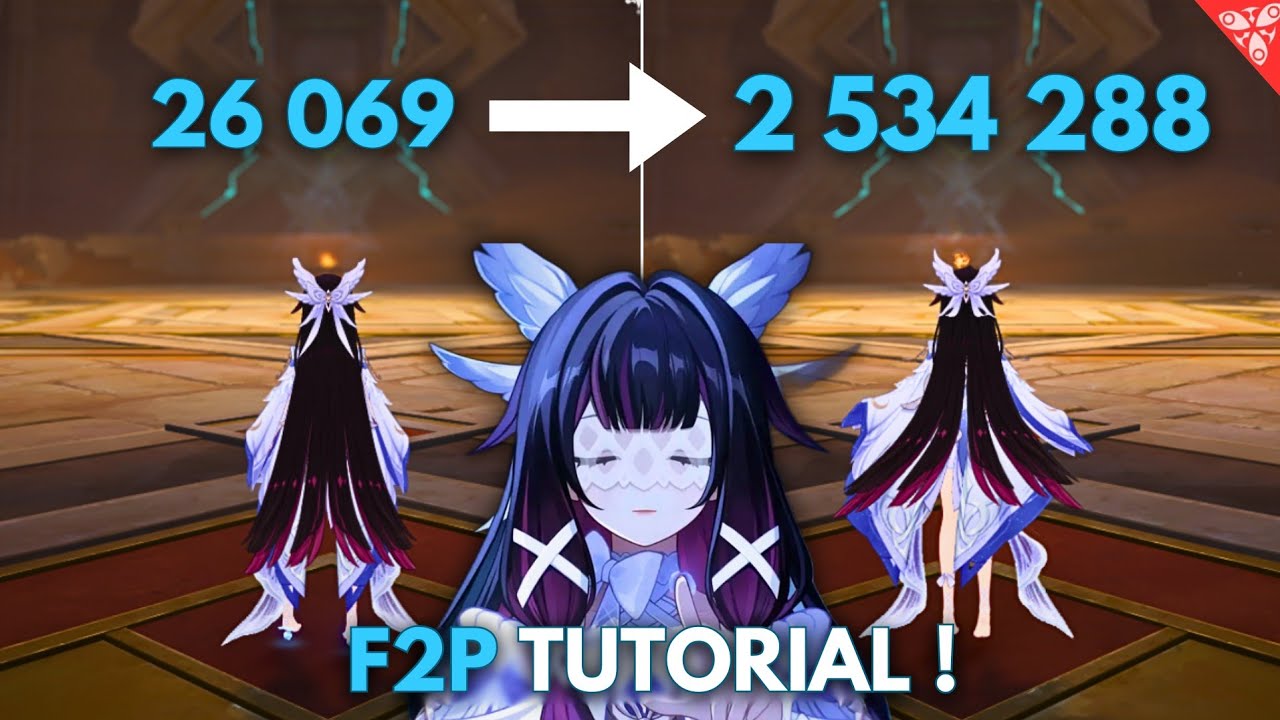 F2P Columbina 2.5 M Nuke Tutorial !! [ Genshin Impact ]