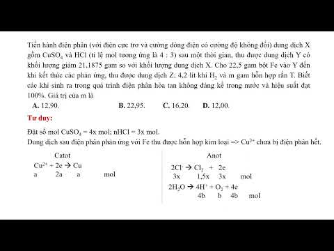 Video #Điện phân:Tiến hành điện phân (với điện cực trơ và... - youtube