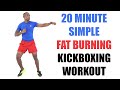 20 Minute Simple Fat Burning Kickboxing Workout 🔥 Burn 210 Calories 🔥