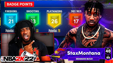 Giving You THE BEST BADGES In NBA 2K22! BEST BUILD IN 2K22! NBA 2K22 PS5 MyCAREER #16 | StaxMontana