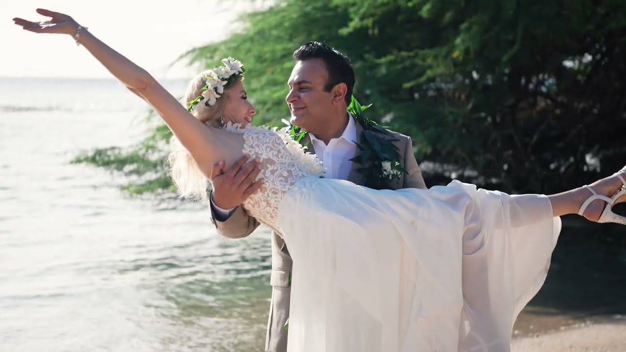 Prashant and Svitlana Elopement Video |Paradise Cove, Koolina - Oahu, Hawaii