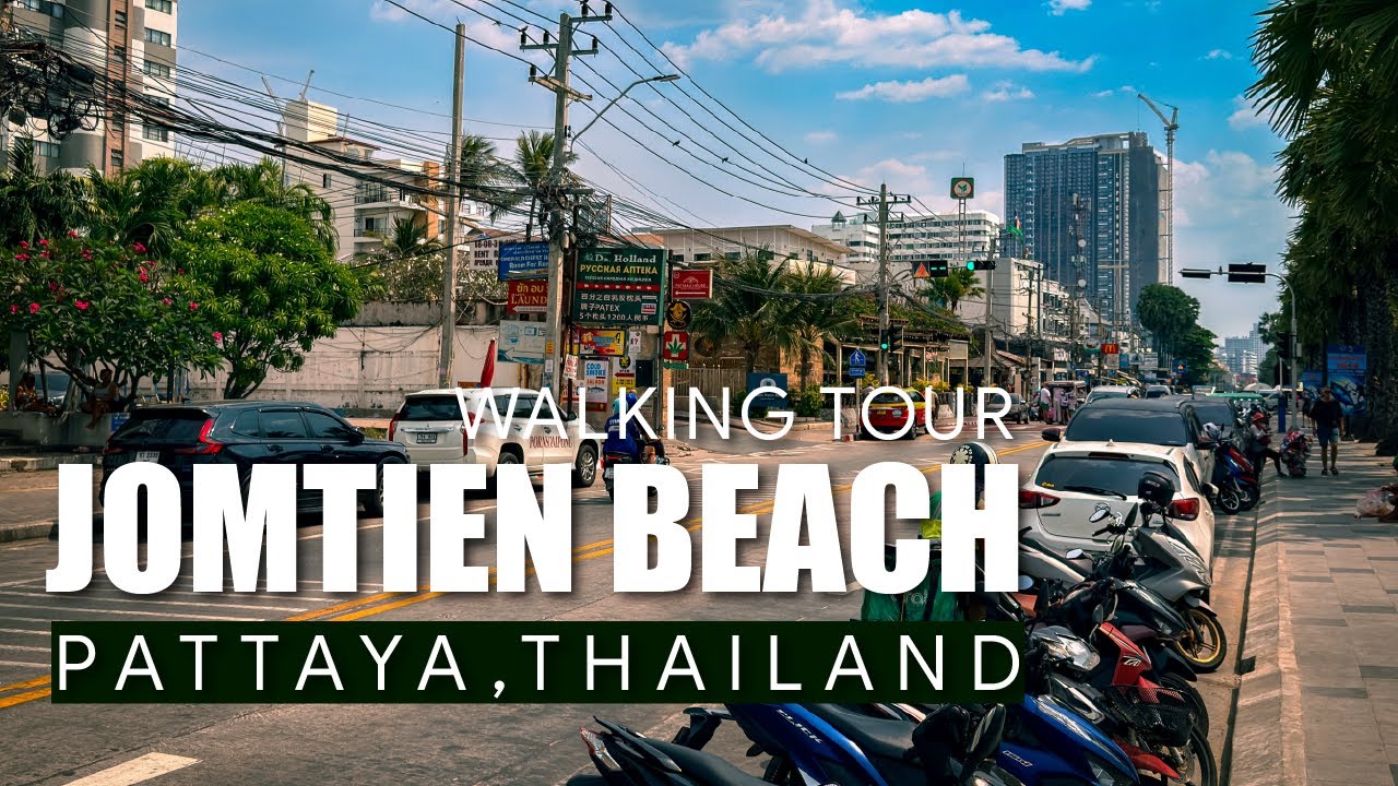 POV Walking Tour – Jomtien Beach | Beachside Walk | 4K No Commentary