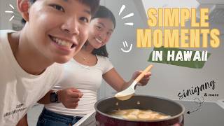 a "peaceful" evening in hawaii | cooking sinigang, cleaning & our usual CHAOS