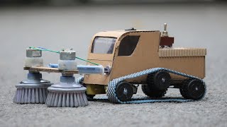How to make a Floor Cleaning Machine - Road Cleaning CAR