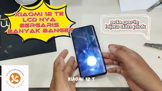 XIAOMI 12 T,LCD NYA BERGARIS HIJAU,CARA GANTI NYA BEGINI