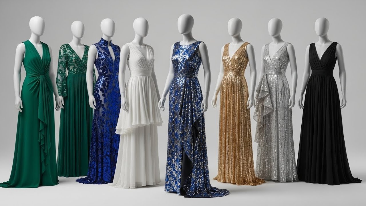 Дизайн длинных платьев: стильные вечерние длинные платья 2025 года.