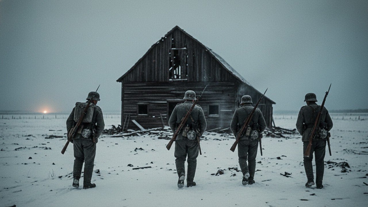 Němci si mysleli, že noc ve stodolách přežijí, mráz a dělostřelba však úkryt změnily v past!