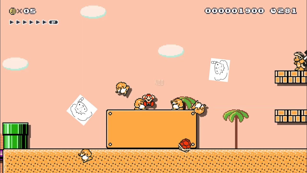 マリオメーカーにお母さんが挑戦 期待のコース ドッスンの上をクルクルまわっていくところは大好きです…