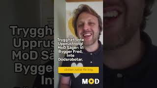 TRYGGHET, INTE UPPRUSTNING! MoD säger: vi bygger fred, inte dödsrobotar.