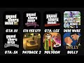 GTA III - GTA Vice City - GTA: SA - Dude Theft Wars - GTA: SA - Payback 2 - Polygon Gangster - Bully