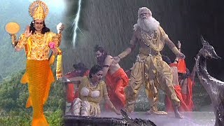 भगवान शिव ने विनाशकारी जल प्रलय कर धरती का किया अंत - त्रिदेव की लीला - Apni Bhakti