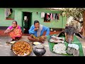 how a santali women clean GOAT SPARE PARTS and cooking masala gravy recipe in tribal style